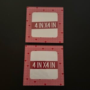 NEW: 4x4 Valentine Heart Photo Glass Frames Stand -  Girlie Girly Valentine’s